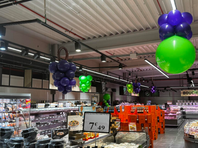 montage ballons commerce 