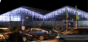 Icicle flash caoutchouc - 3 x 1.4 m - 300 leds blanc Froid  (60 flash) - fil blanc - 230V