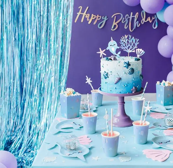 Party Curtain Backdrop - Bleu (VENTE)