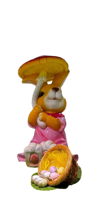 Lapin Brun sous  champignon