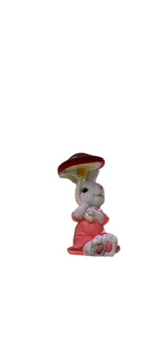 Lapin Blanc sous champignon