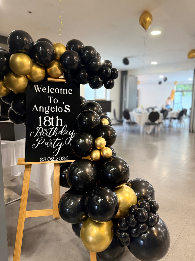 Panneau de bienvenue avec montage ballons