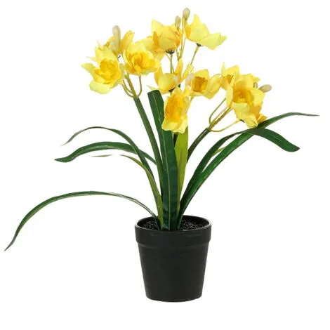 Pots fleur jonquille artificiel jaune