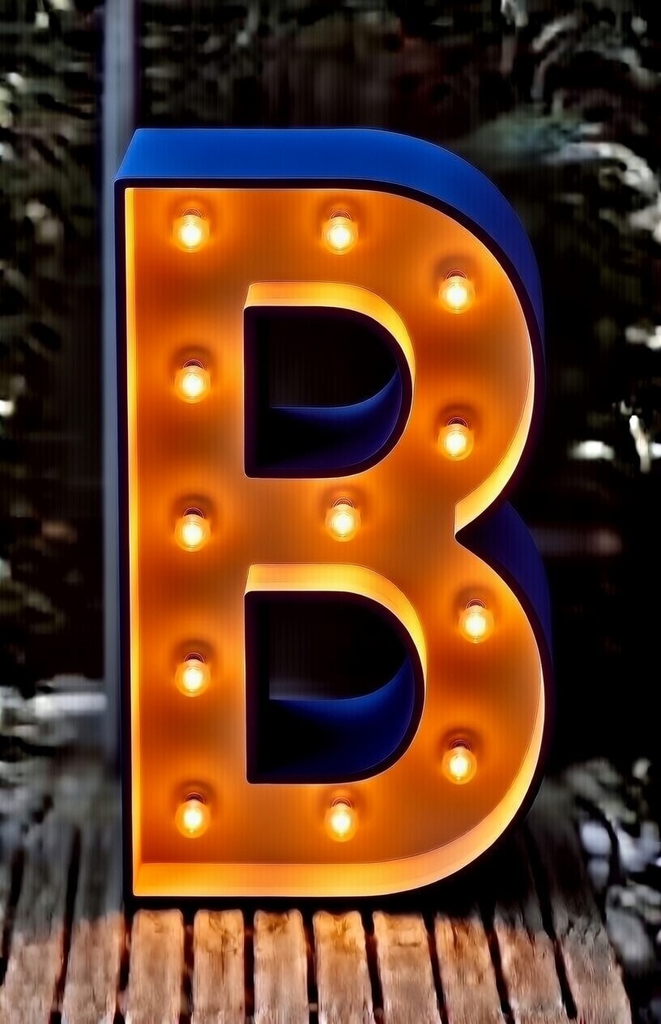 Lettre ' B ' lumineuse