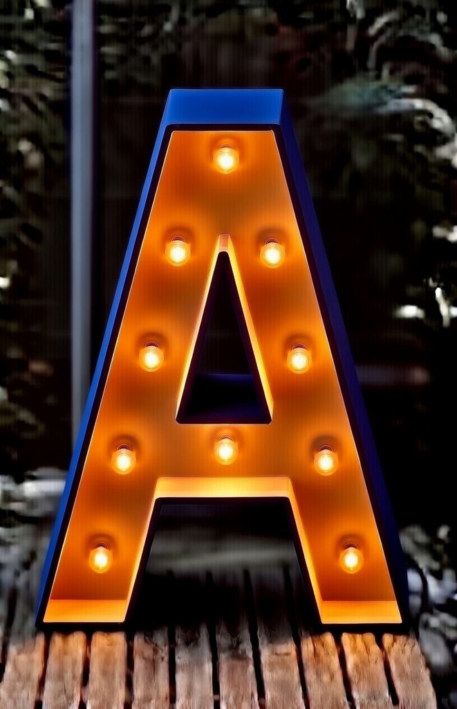 Lettre ' A ' lumineuse