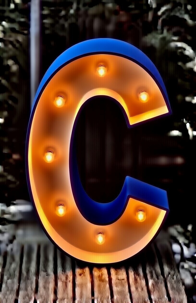 Lettre ' C ' lumineuse