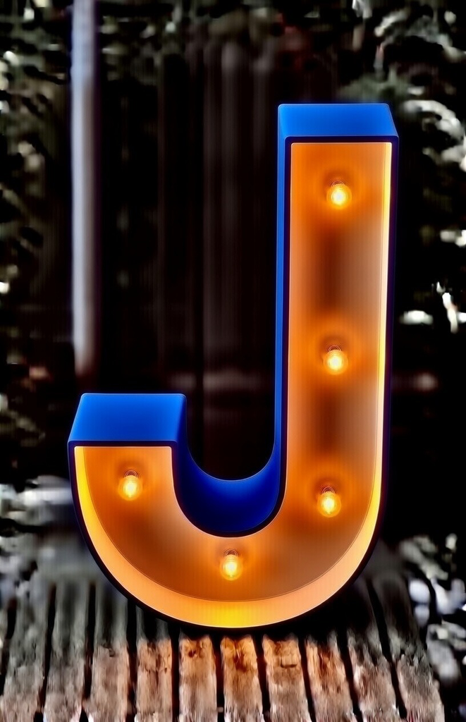 Lettre ' J ' lumineuse