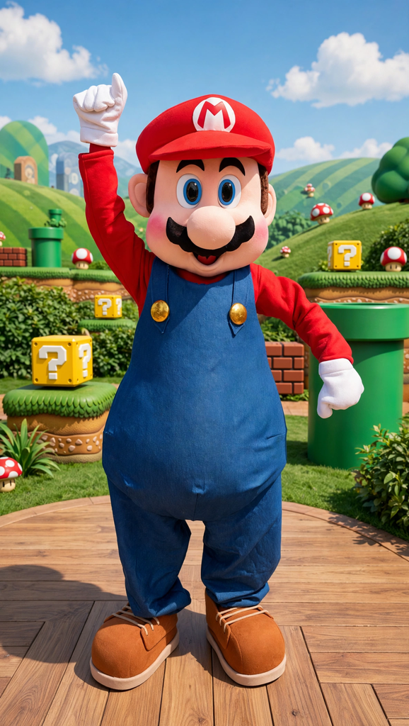 Préstation mascotte Mario (30 min ( anniversaire ))