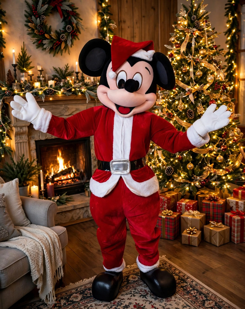 Préstation mascotte Mickey Noel