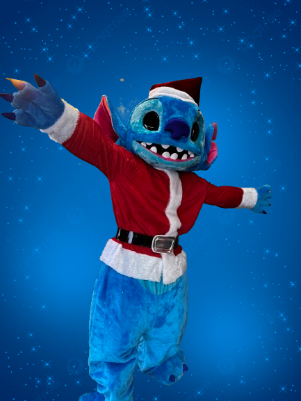 Préstation mascotte Stitch Noel (30 min ( anniversaire ))