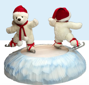 Ourson sur une patinoire Animatronic