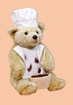 Ourson Gourmand assis écru Animatronic Animatronic