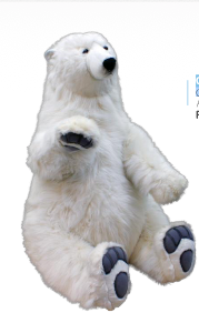 Ours polaire assis Animatronic