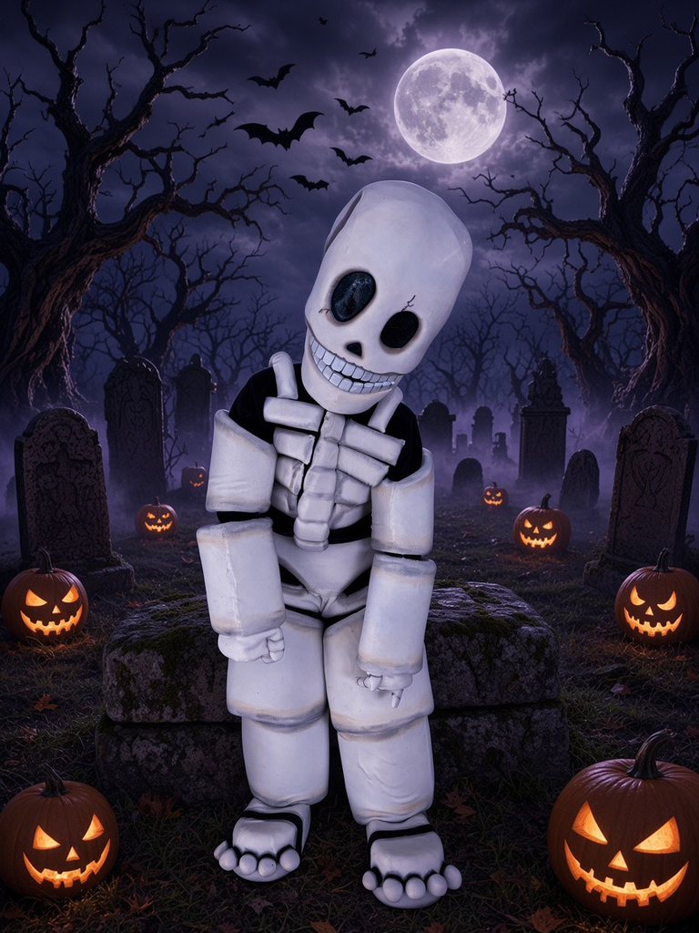 Préstation mascotte Squelette ( Halloween ) (30 min ( anniversaire ))