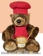 Ourson Brun gourmand assis Animatronic