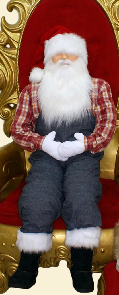 Père Noël qui dort avec mouvement du ventre Animatronic