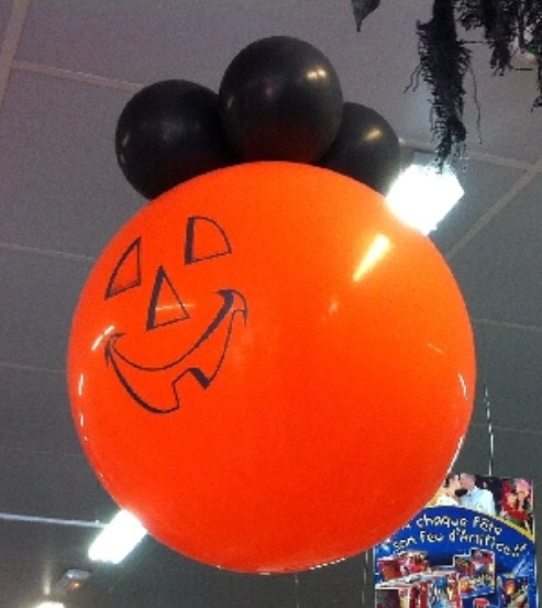 Ballons suspendu citrouille