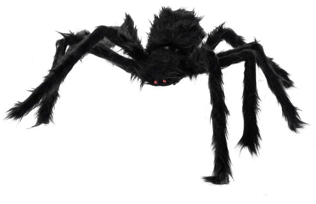 Araignée décorative velue - l 17 x L 69 x H 5.5 cm -
