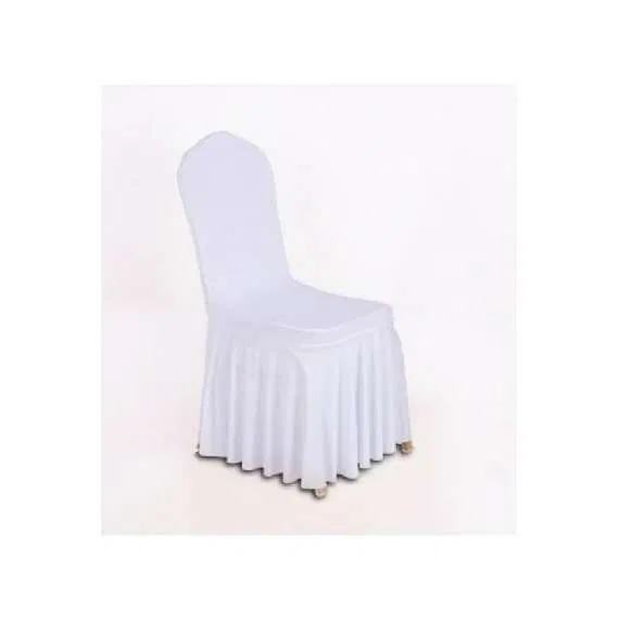 Housse de chaise Blanc Model Juponnée