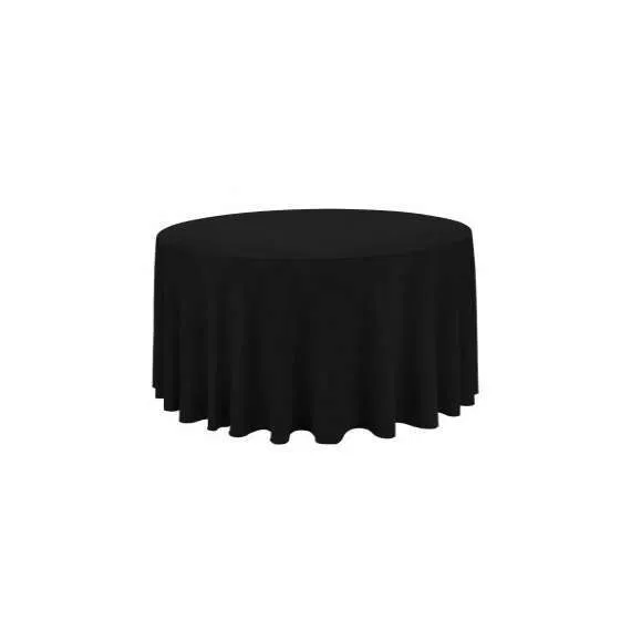 NAPPE UNIE RONDE 280 CM NOIRE