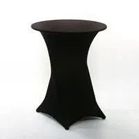Nappe table mange-debout noire 80cm