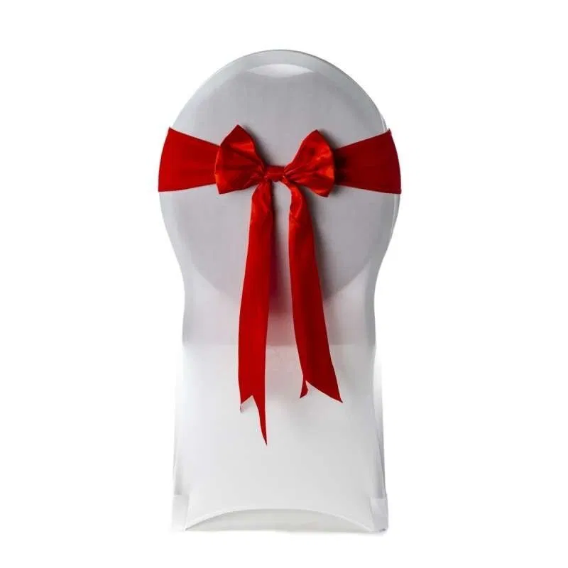 Noeud De Chaise Satin Rouge