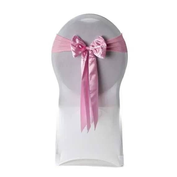 Noeud de chaise satin rose pale