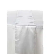 CHEMIN DE TABLE BLANC SATIN