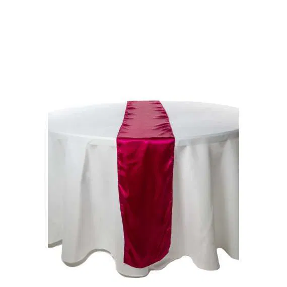 CHEMIN DE TABLE Fuchsia SATIN