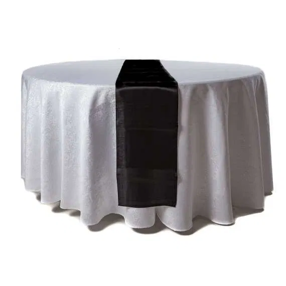 CHEMIN DE TABLE Noir SATIN