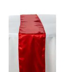 CHEMIN DE TABLE Rouge SATIN