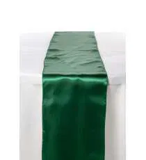 CHEMIN DE TABLE Vert EMERAUDE SATIN