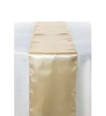 CHEMIN DE TABLE Beige SATIN
