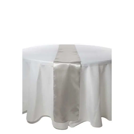 CHEMIN DE TABLE ARGENT SATIN
