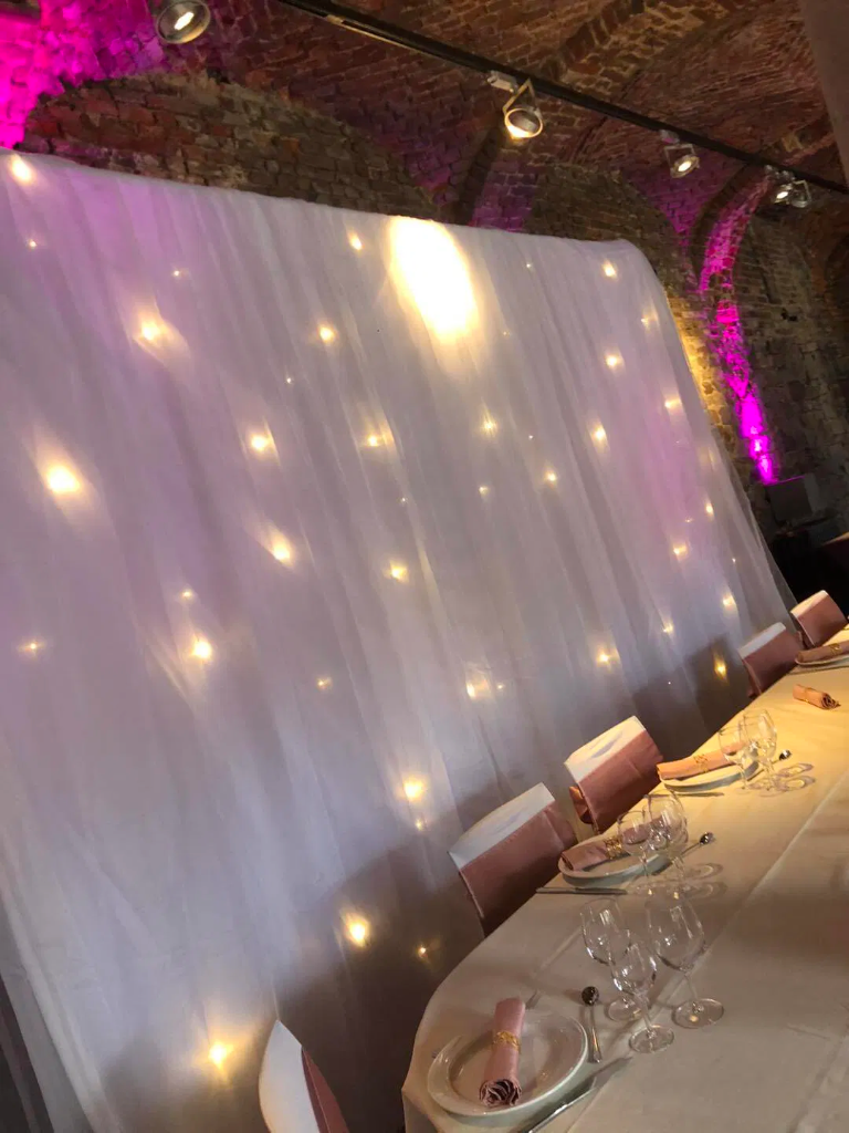 Pack Rideau Blanc Lumineux + Structure