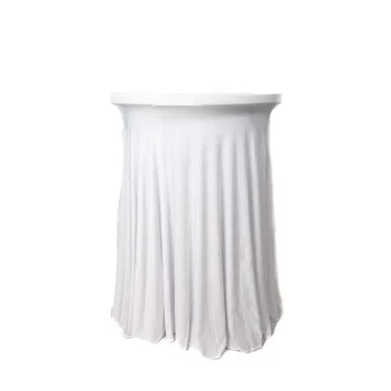 Nappe Mange debout blanc juponnée 80cm
