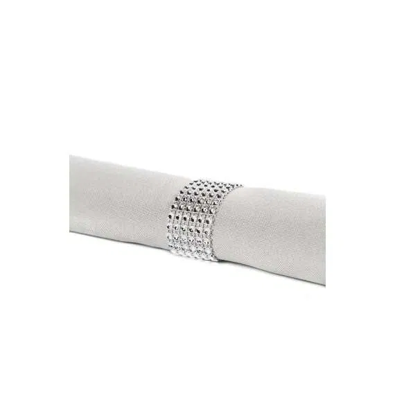 ROND DE SERVIETTE STRASS Argent