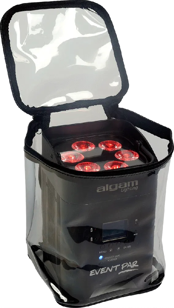 Algam Housse transparente imperméable pour Par LED sur batterie