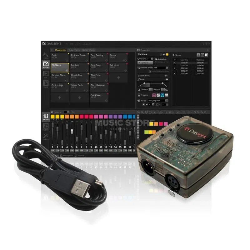 DASLIGHT DVC 4 GOLD 1024 CANAL DMX INTERFACE