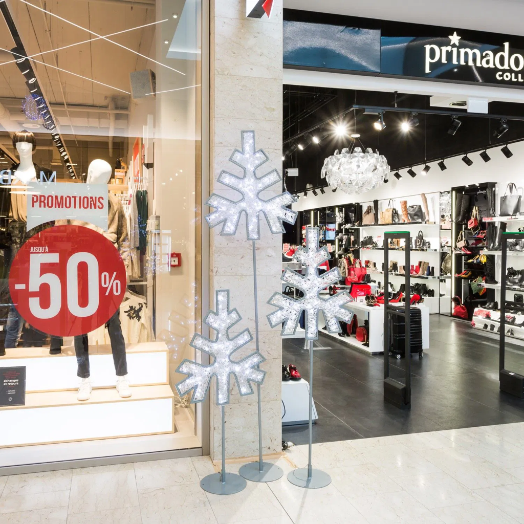 Set de 3 flocons-sapins illuminés "Tana"