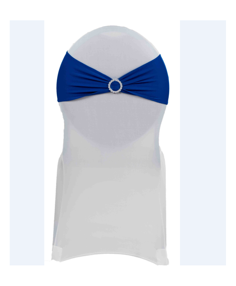 Noeud de chaise bleu roi avec strass