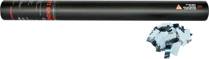 Confetti Cannon 50cm - Silver  Manuel