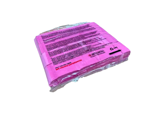 Slowfall Confetti Rectangles 55x17mm - Pink