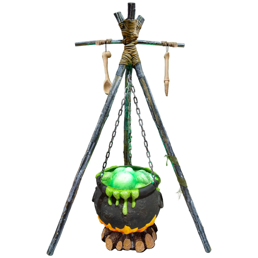 CHAUDRON DE SORCIÈRE (DÉCORATION SON ET LUMIÈRE) TAILLE 163 CM -
