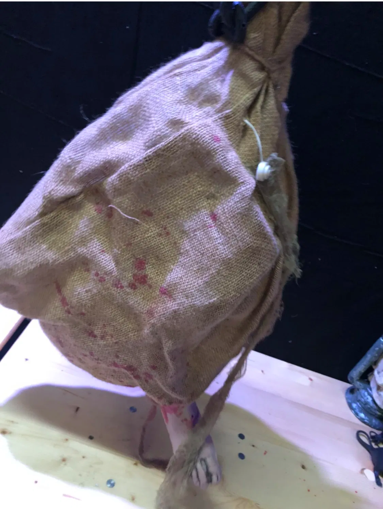 sac avec pied suspendue