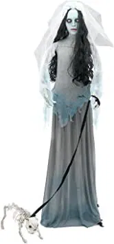 Jeune mariée Avec son chien