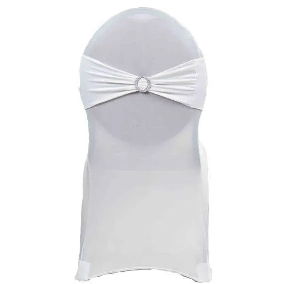 Noeud de chaise Blanc   avec strass