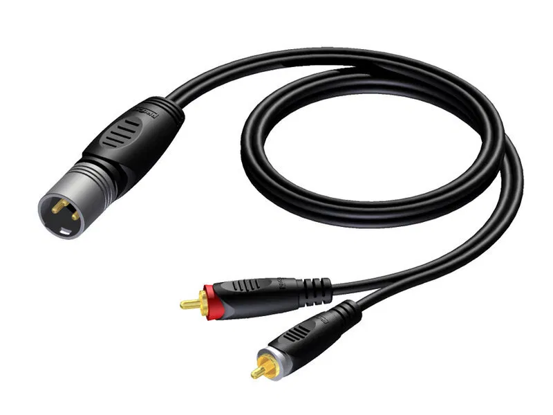 Cable RCA -> 1 XLR M  2m